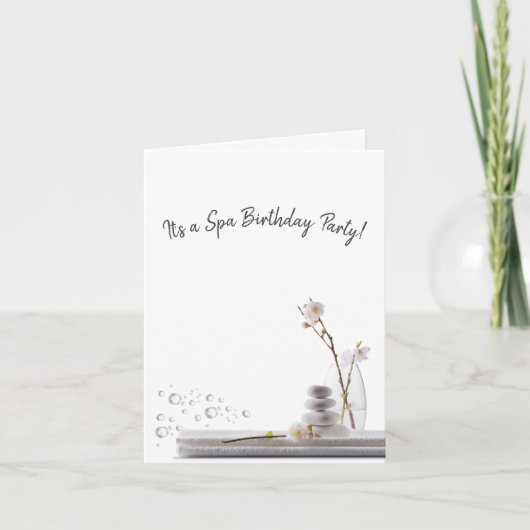 スパの誕生日パーティー 招待状 (正面)