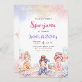 スパの誕生日パーティー 招待状 (正面/裏面)