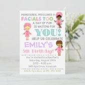 スパの誕生日招待状 女の子のスパパーティー 招待状 (スタンド正面)