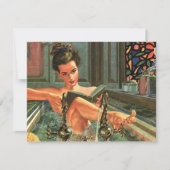 スパの退去のくつろぎの招待状のパーティーのレトロ 招待状 (正面)