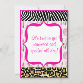 スパの魅力の女の子のバースデーパーティ招待状 招待状 (裏面)