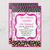 スパの魅力の女の子のバースデーパーティ招待状 招待状 (正面/裏面)