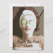 スパは花嫁のシャワーの招待状を甘やかします 招待状 (正面)