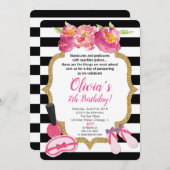 スパまたはメーキャップの誕生日の招待状 招待状 (正面/裏面)