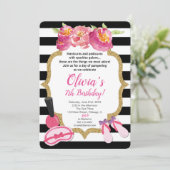 スパまたはメーキャップの誕生日の招待状 招待状 (スタンド正面)