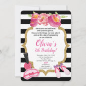 スパまたはメーキャップの誕生日の招待状 招待状 (正面)