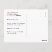 スパまたはヨガスタジオリオープニング – キャンドルラベンダー ポストカード (裏面)