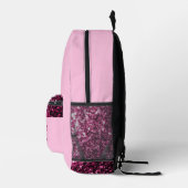 スパもしークリーとピンクの名前をカスタムする プリントバックパック (右)