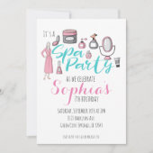 スパをテーマにしたパーティの招待状 招待状 (正面)