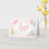 スパをテーマにしたThank Youスクリプトデザインカード カード (黄色い花)