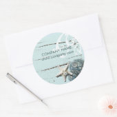 スパアクアブルービーチヒトデ ラウンドシール (封筒)