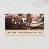 スパアロマ必須油バスソルト 予約カード (正面)