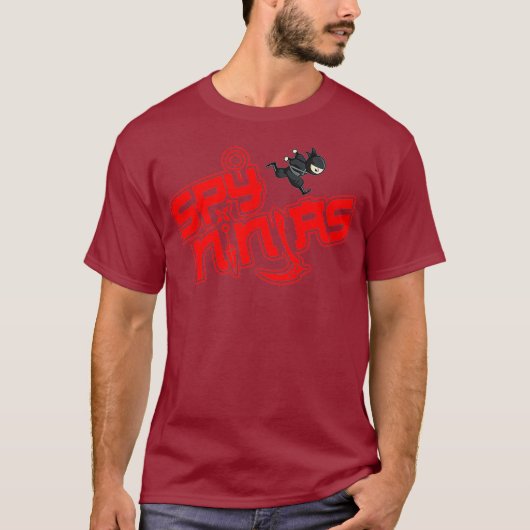 スパイおもしろいゲーム忍者ゲーマー Tシャツ (正面)