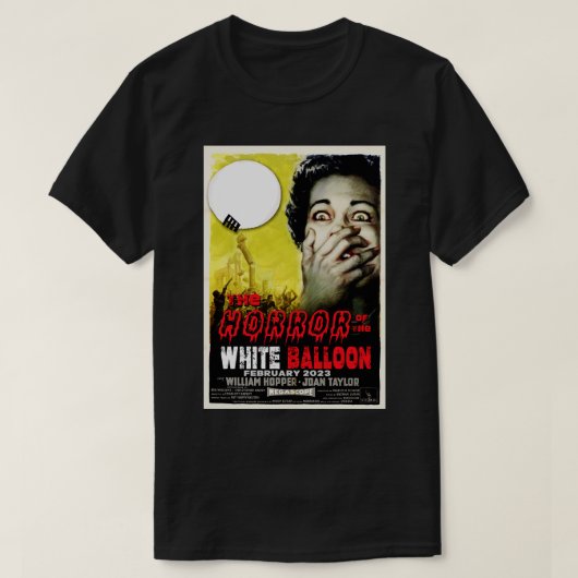 スパイおもしろい中国のーの気球のホラー・ユーモア Tシャツ (デザイン正面)