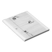 スパイとスパイの線のスティック図スケッチ ノートパッド (アングル)