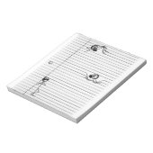 スパイとスパイの線のスティック図スケッチ ノートパッド (回転)