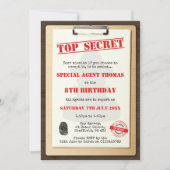 スパイのテーマの誕生日のパーティの招待状 招待状 (正面)