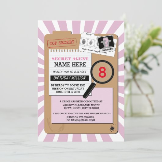 スパイの探偵の罪のスパイの誕生会 招待状 (スタンド正面)