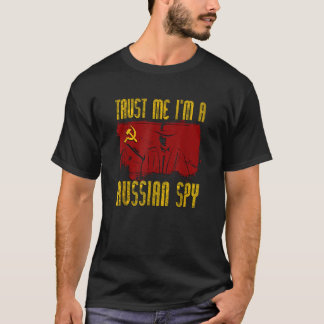 スパイの皮肉ロシアのノベルティだおもしろい Tシャツ