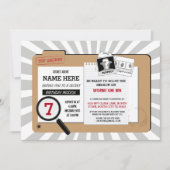 スパイの誕生日の探偵の代表団の招待 招待状 (正面)