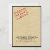 スパイの誕生日パーティー 招待状 (裏面)