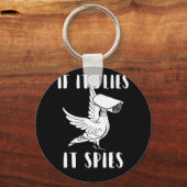 スパイの陰謀説の鳥は実在ない キーホルダー (正面)