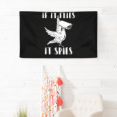 スパイの陰謀説の鳥は実在ない 横断幕 (インサイチュ)