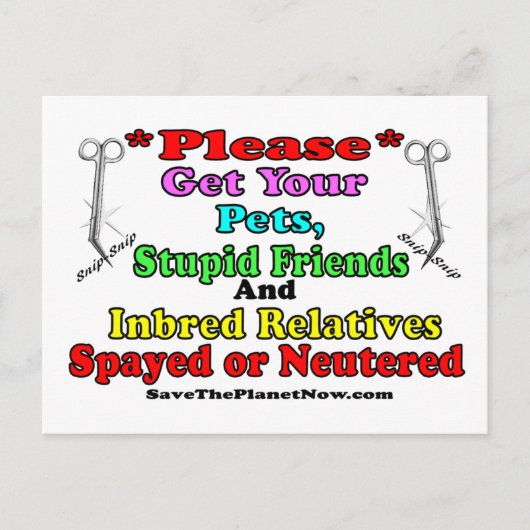 スパイまたはニューター ポストカード (正面)