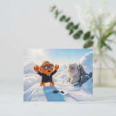 スパイカニ、実物のイエティに驚愕 ポストカード (スタンド正面)