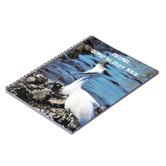 スパイキーなヘアバードフォトノートブック ノートブック (左側)