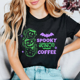 スパイキーな季節とコーヒーハロウィン Tシャツ