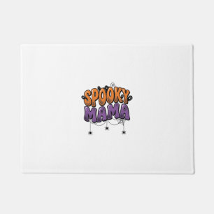 スパイキーママ ヴィンテージ ハロウィン ママ Tシャツ デザイン 1 ドアマット