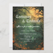 スパイキー・フォレスト・カーニバル ハロウィン仮装とカクテル 招待状 (正面)