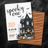 スパイキー ワン ハロウィン ファースト バースデー 招待状