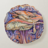 スパイクとカーリ遊ーのラベル ラウンドクッション (裏面)