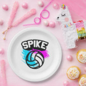 スパイクのバレーボール ペーパープレート (パーティー)