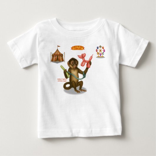 スパイクの風船おもちゃの魔法 ベビーTシャツ (正面)