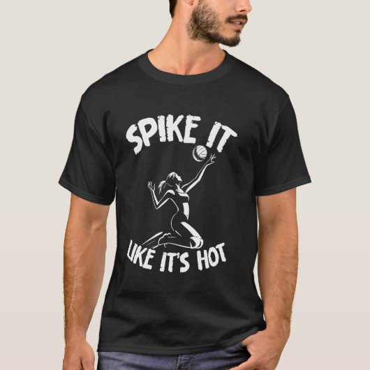スパイクは熱い!2019年ビーチバレーボール Tシャツ (正面)