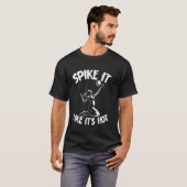 スパイクは熱い!2019年ビーチバレーボール Tシャツ (正面フル)