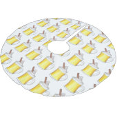 スパイクエッグノグエッグノグホリデークリスマス新年 ブラッシュドポリエステルツリースカート (アングル)