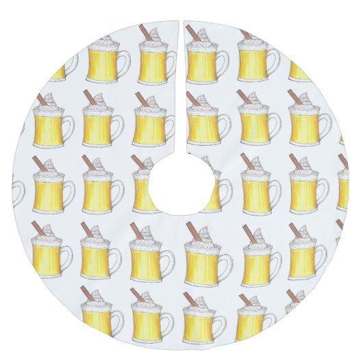 スパイクエッグノグエッグノグホリデークリスマス新年 ブラッシュドポリエステルツリースカート (正面)