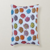 スパイクバラプリント、モダンスタイルフローラルパターン アクセントクッション (正面(垂直))