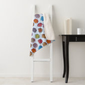 スパイクバラプリント、モダンスタイルフローラルパターン シェルパブランケット (インサイチュ)