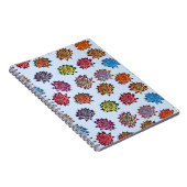 スパイクバラプリント、モダンスタイルフローラルパターン ノートブック (右側)