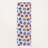 スパイクバラプリント、モダンスタイルフローラルパターン ヨガマット (正面)