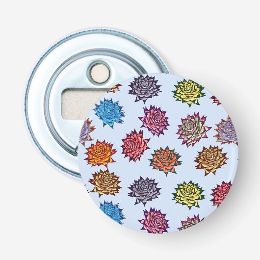 スパイクバラプリント、モダンスタイルフローラルパターン 栓抜き (正面)