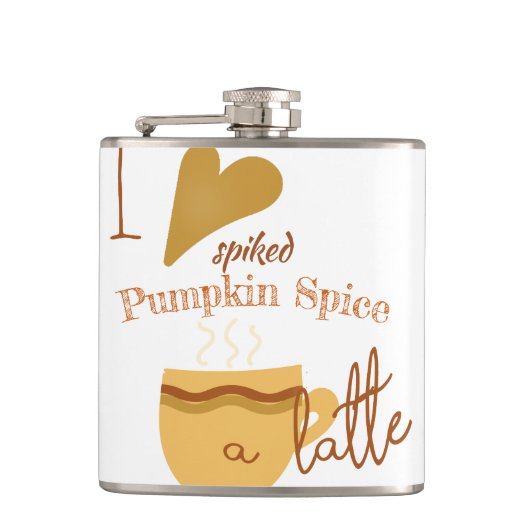 スパイクパンプキンスパイスAラテユーモアのあるカスタム フラスク (正面)