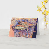 スパイク及びカ遊ーリーのラベルグリーティングカード カード (黄色い花)