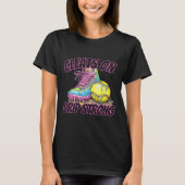 スパイク履いてドリップストロング ソフトなママ レトロ Tシャツ (正面)
