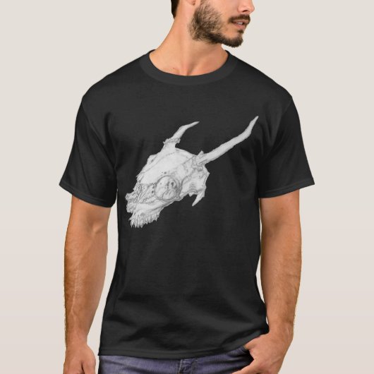 スパイク鹿スカルTシャツ Tシャツ (正面)